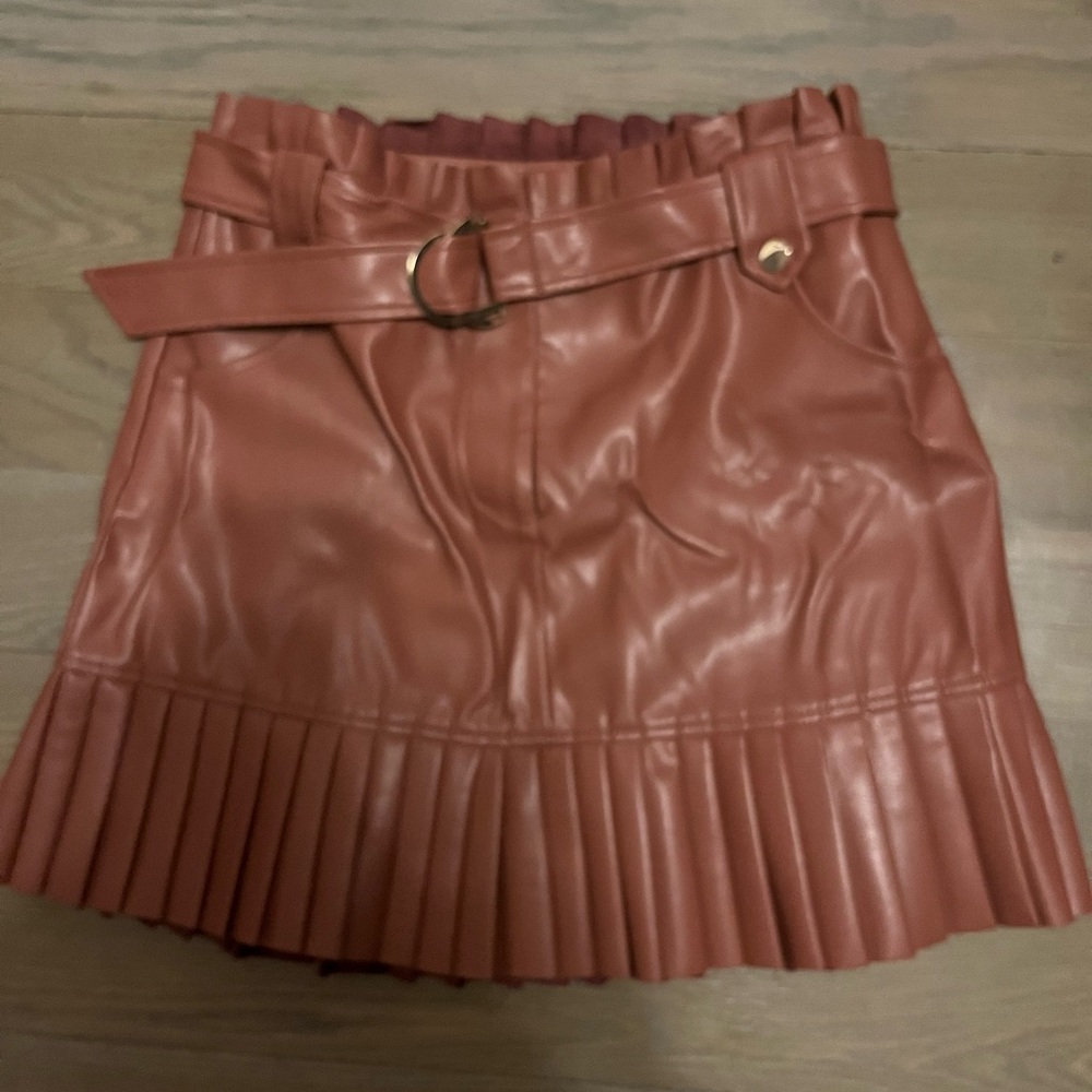 Faux leather zara mini skirt
